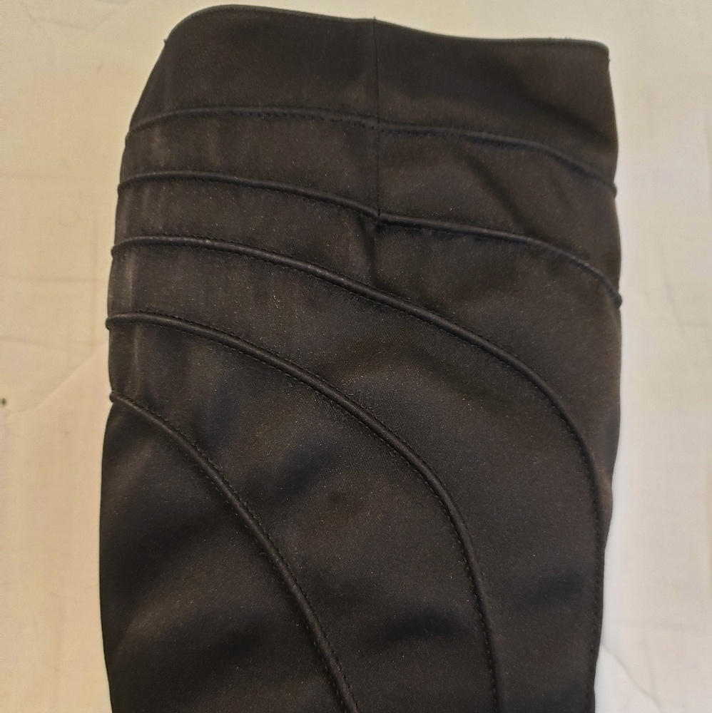 DKNY Black Satin Knee High Boot - Picture 2 of 7